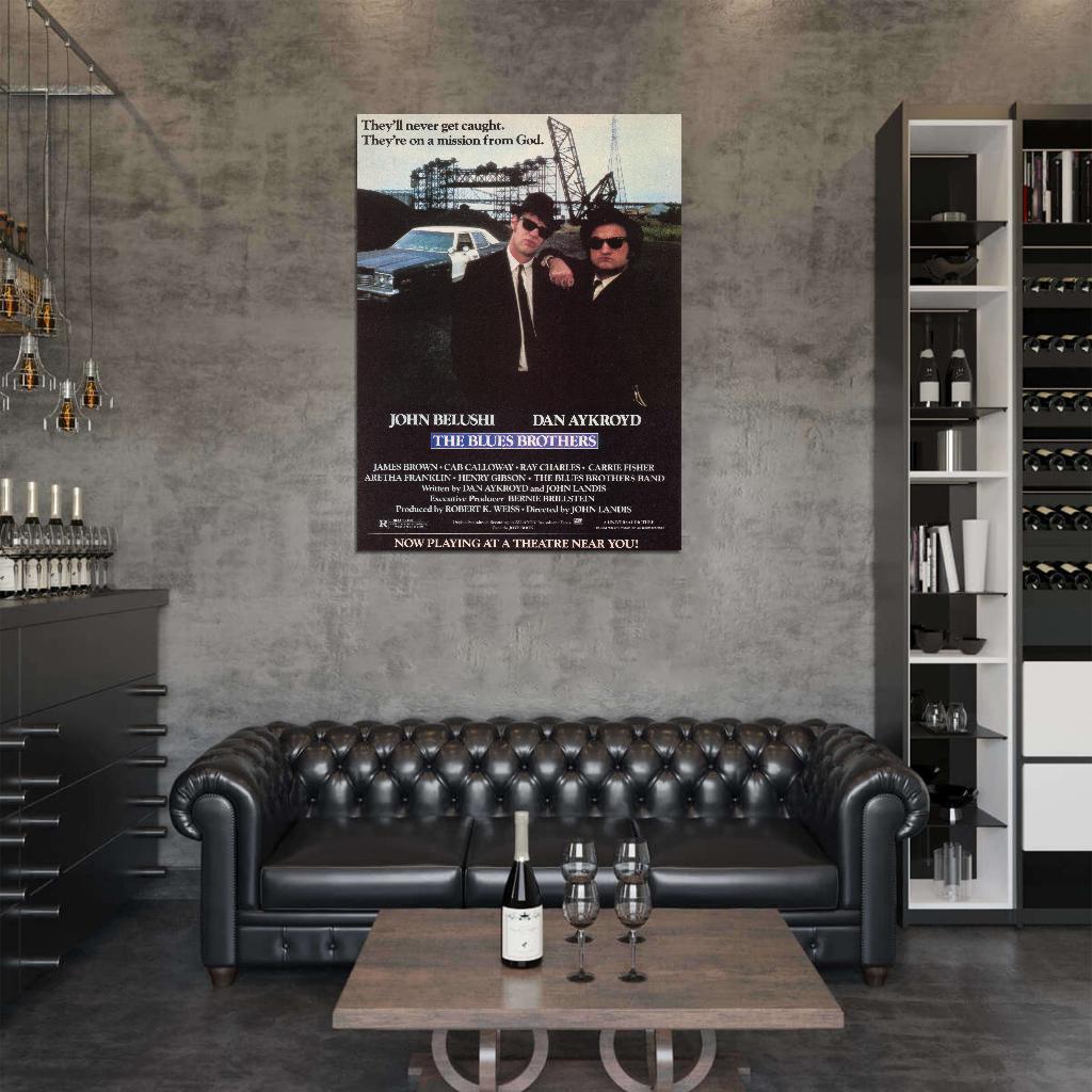THE BLUES BROTHERS Film Retro Movie Vintage Wall Poster