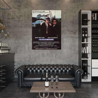 THE BLUES BROTHERS Film Retro Movie Vintage Wall Poster
