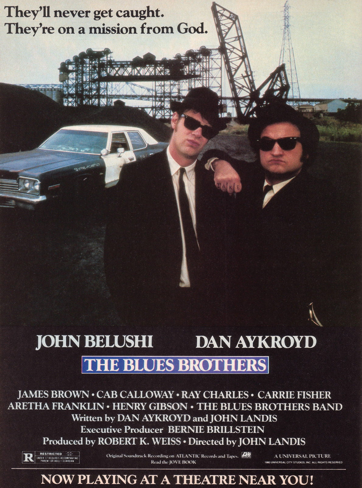 THE BLUES BROTHERS Film Retro Movie Vintage Wall Poster