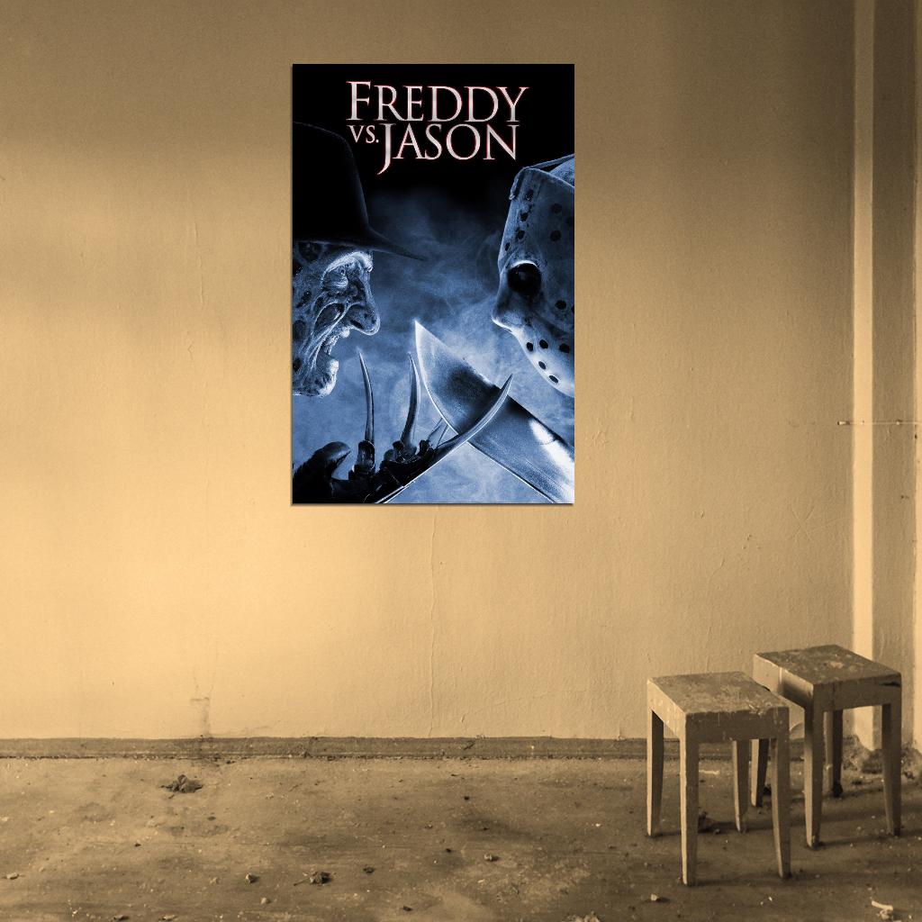 FREDDY VS JASON Horror Nightmare on Elm Film Retro Movie Vintage Wall Poster