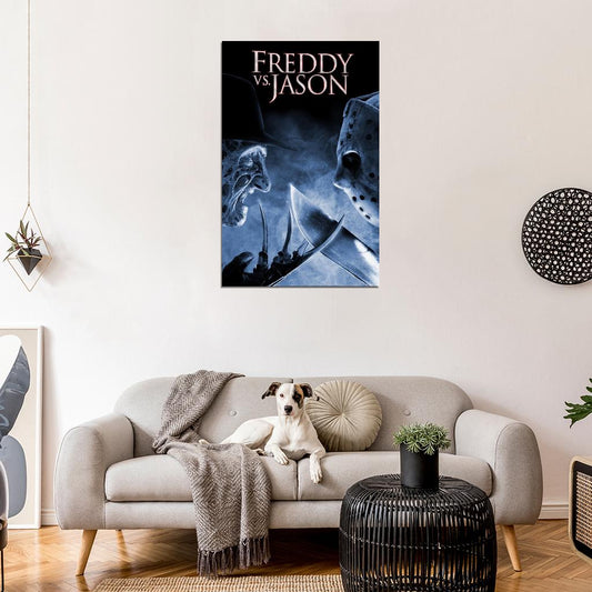 FREDDY VS JASON Horror Nightmare on Elm Film Retro Movie Vintage Wall Poster