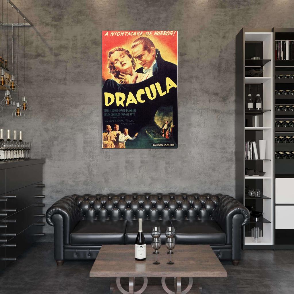 DRACULA Vampires Universal Monsters Film Retro Movie Vintage Wall Poster