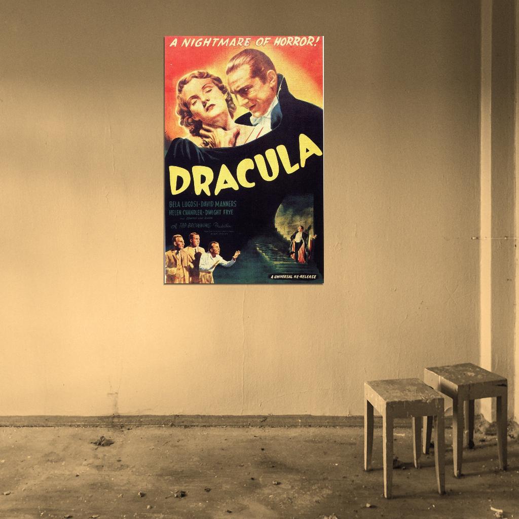 DRACULA Vampires Universal Monsters Film Retro Movie Vintage Wall Poster