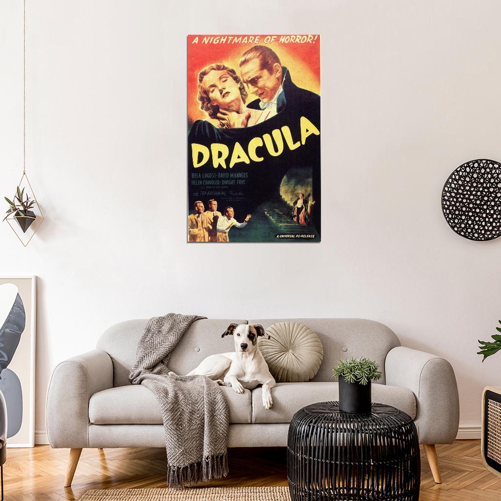 DRACULA Vampires Universal Monsters Film Retro Movie Vintage Wall Poster