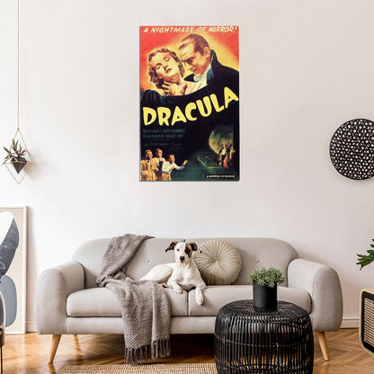 DRACULA Vampires Universal Monsters Film Retro Movie Vintage Wall Poster