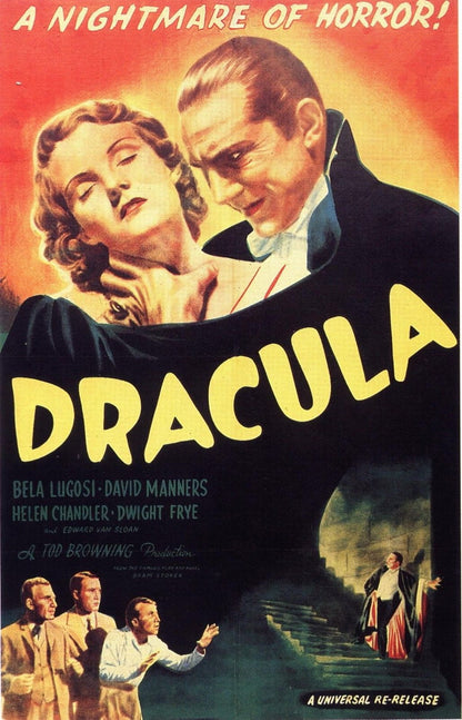 DRACULA Vampires Universal Monsters Film Retro Movie Vintage Wall Poster