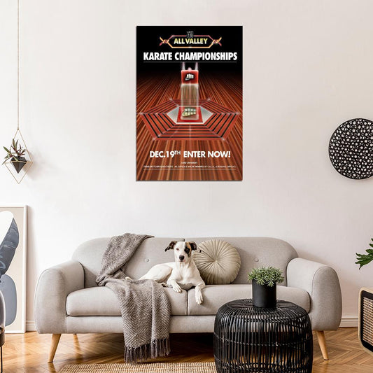 Karate Kid Tournament All Valley From 1984 Film Retro Movie Vintage Wall Poster