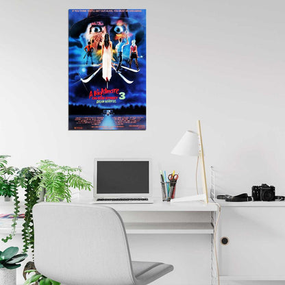 A NIGHTMARE ON ELM STREET 3 DREAM WARRIORS Film Retro Movie Vintage Wall Poster