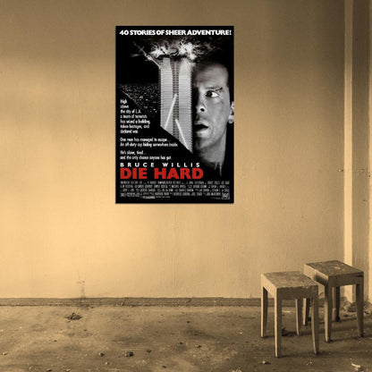 DIE HARD Film Retro Movie Vintage Wall Poster