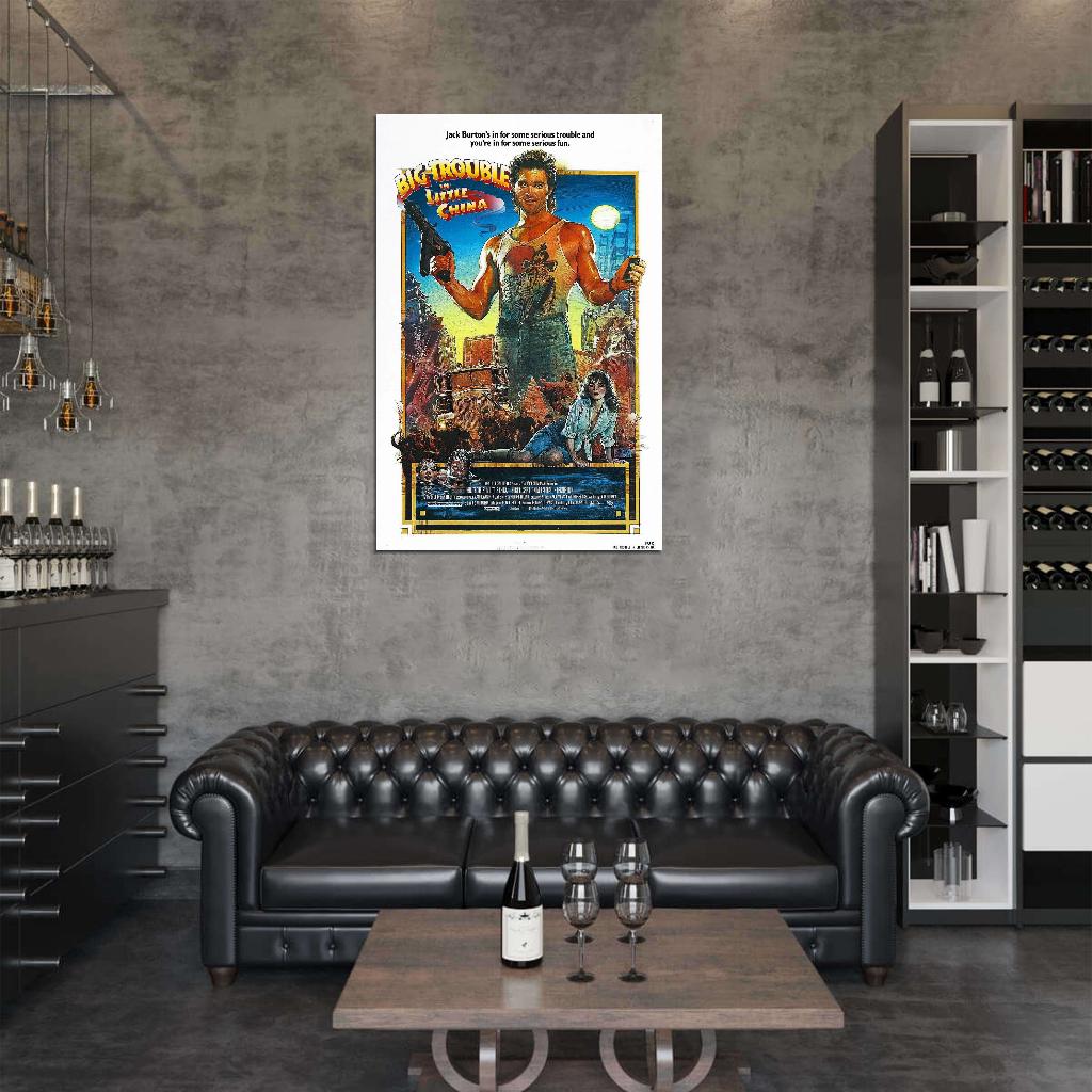 BIG TROUBLE IN LITTLE CHINA Film Retro Movie Vintage Wall Poster