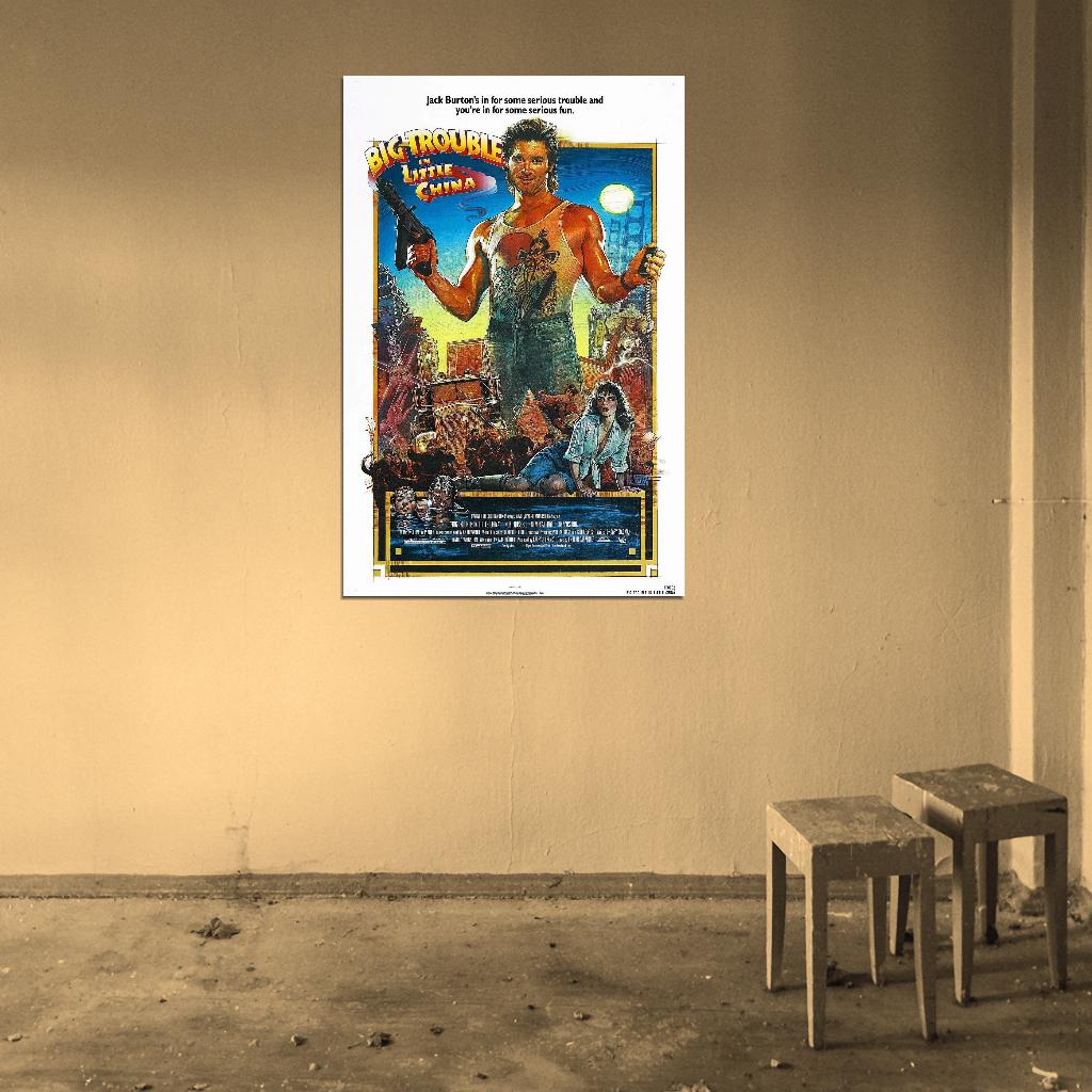 BIG TROUBLE IN LITTLE CHINA Film Retro Movie Vintage Wall Poster