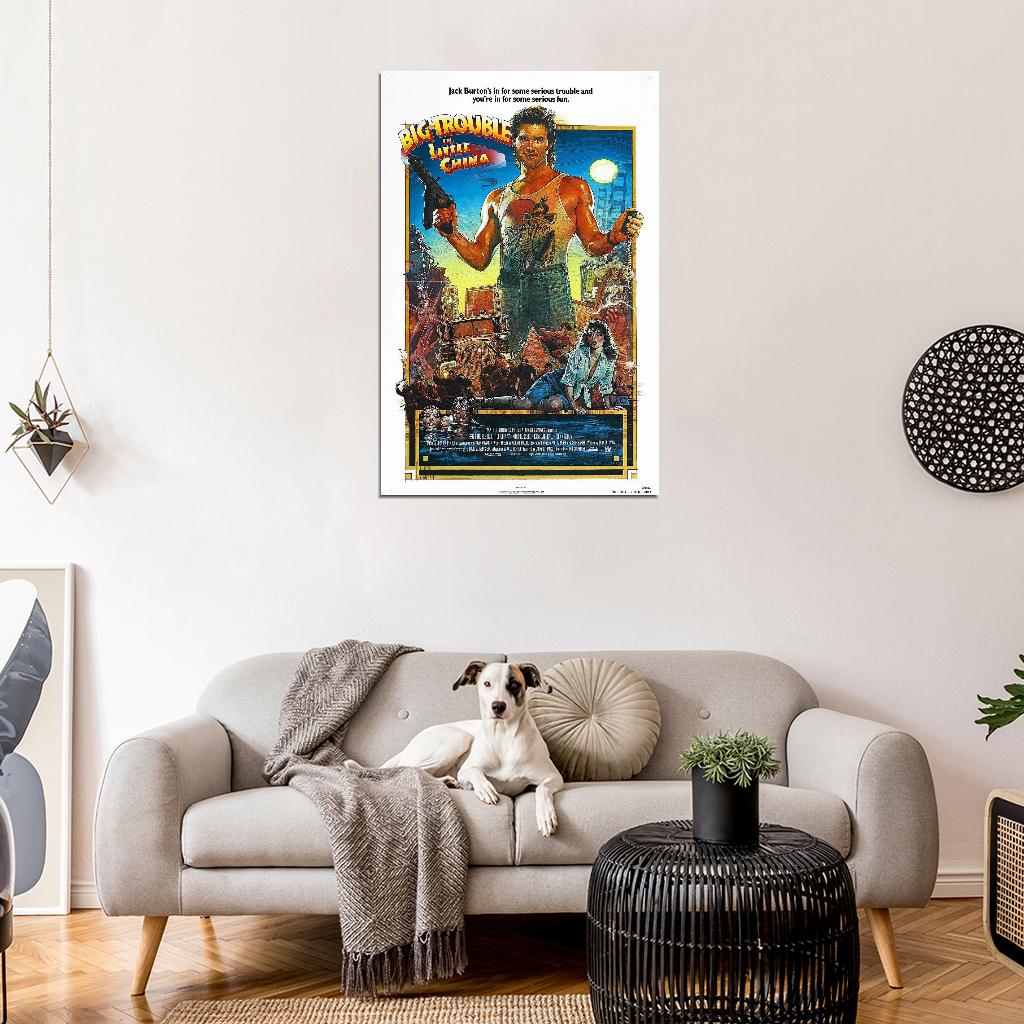 BIG TROUBLE IN LITTLE CHINA Film Retro Movie Vintage Wall Poster