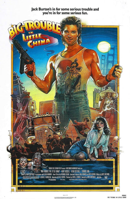 BIG TROUBLE IN LITTLE CHINA Film Retro Movie Vintage Wall Poster