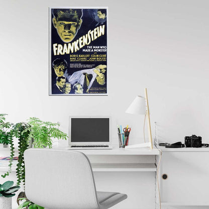 FRANKENSTEIN Vampires Universal Monsters Film Retro Movie Vintage Wall Poster