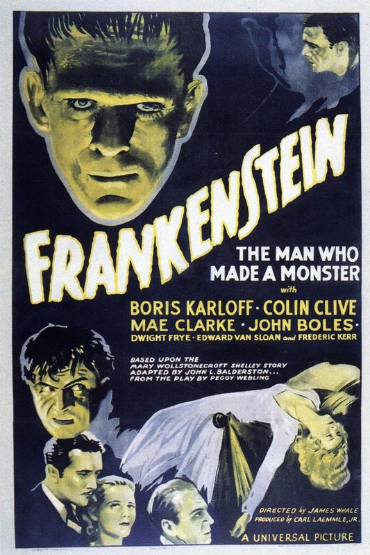 FRANKENSTEIN Vampires Universal Monsters Film Retro Movie Vintage Wall Poster
