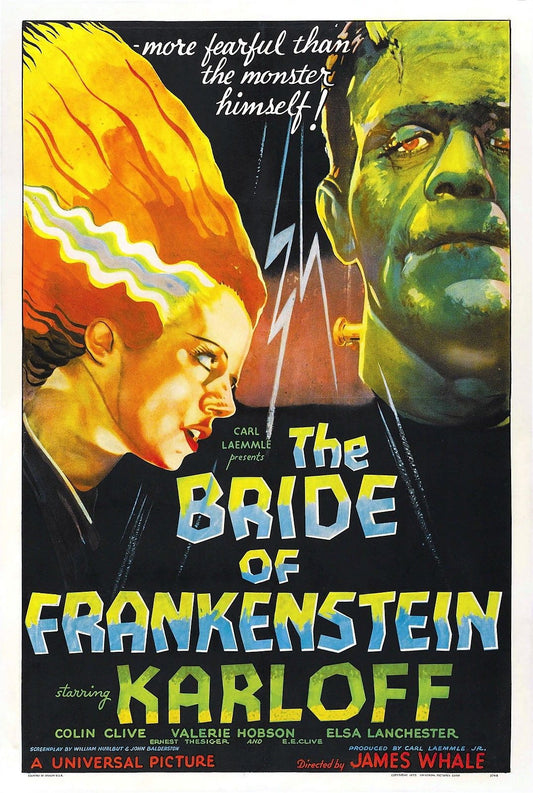 BRIDE OF FRANKENSTEIN Universal Monster Film Retro Movie Vintage Wall Poster