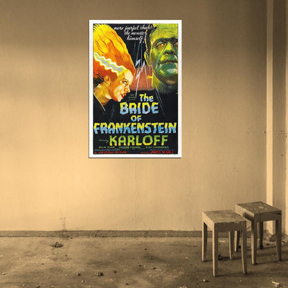 BRIDE OF FRANKENSTEIN Universal Monster Film Retro Movie Vintage Wall Poster