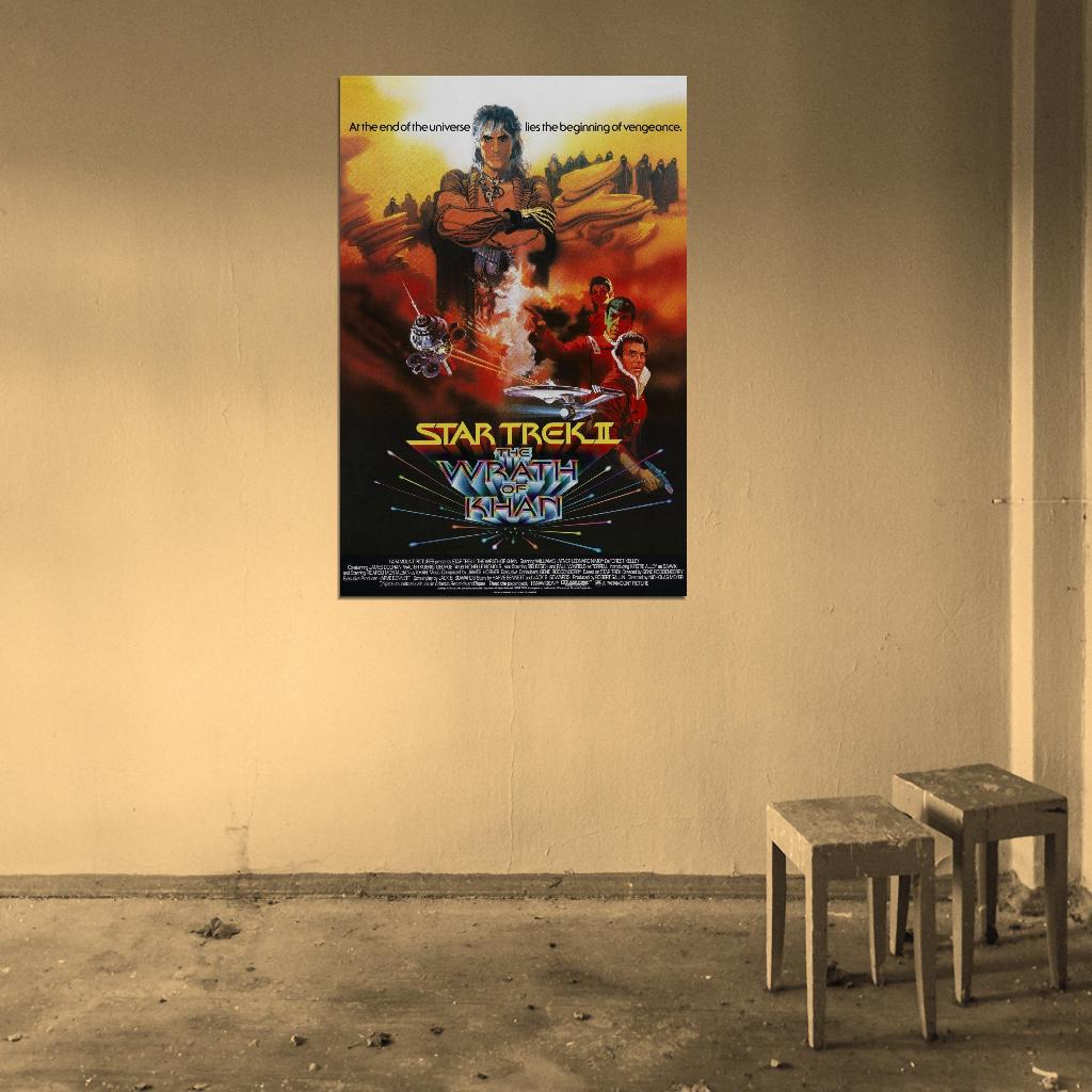 STAR TREK II THE WRATH OF KHAN William Shatner Film Retro Movie Vintage Wall Poster