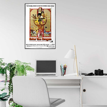 ENTER THE DRAGON Kung-Fu Film Retro Movie Vintage Wall Poster