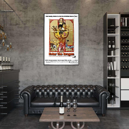 ENTER THE DRAGON Kung-Fu Film Retro Movie Vintage Wall Poster
