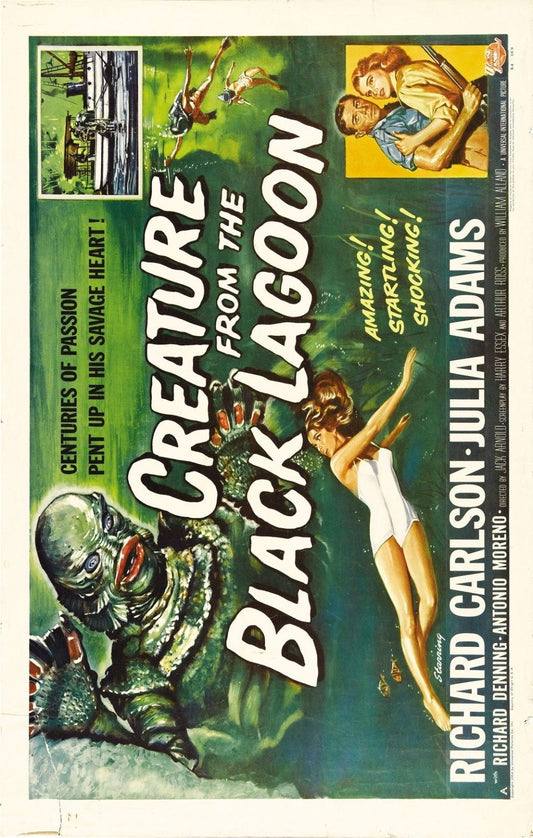 CREATURE FROM THE BLACK LAGOON Classic Film Retro Movie Vintage Wall Poster