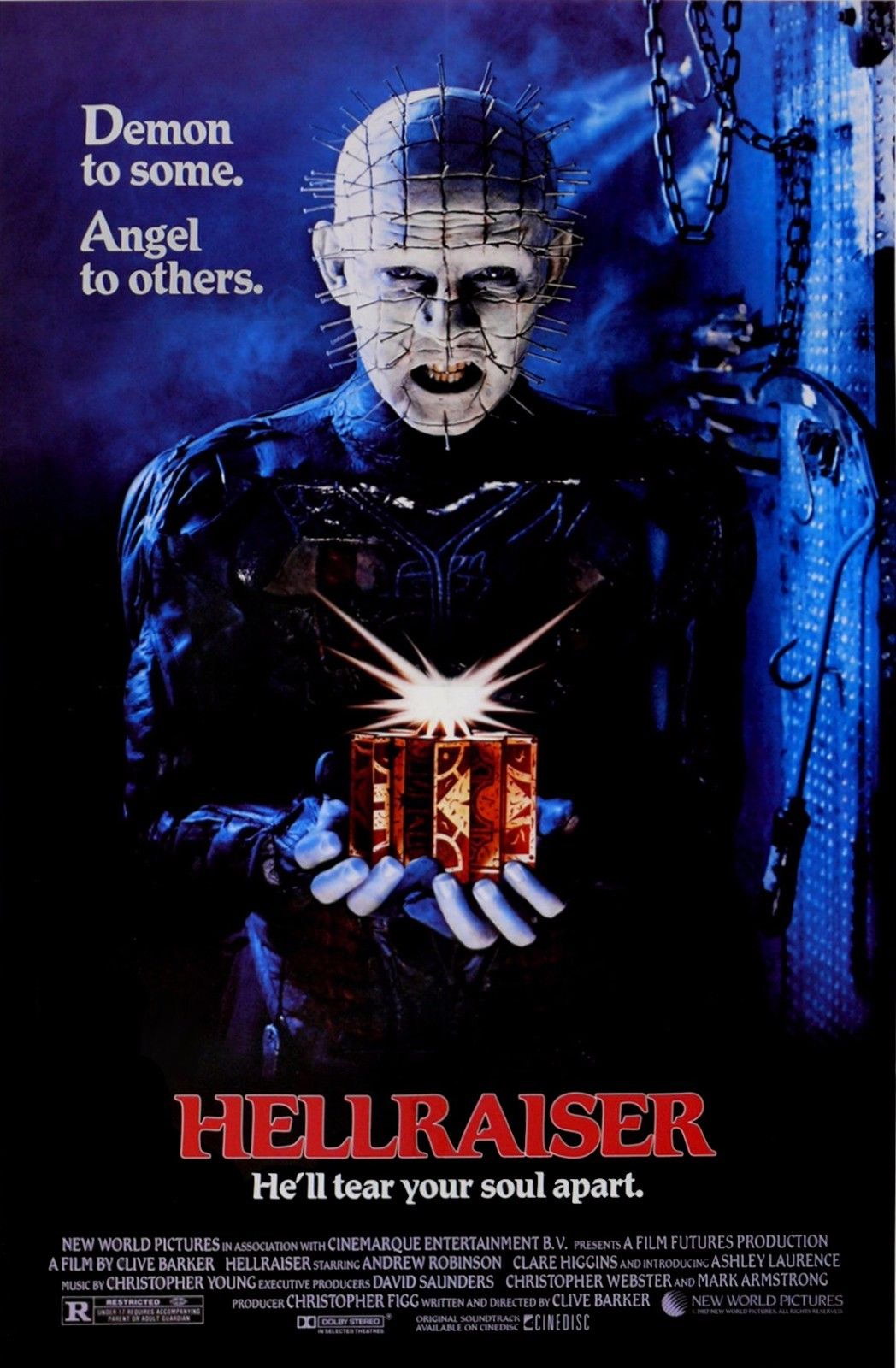 HELLRAISER Horror Pinhead Cenobite Film Retro Movie Vintage Wall Poster
