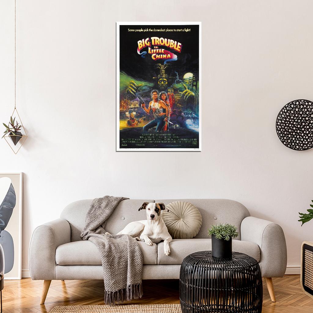 BIG TROUBLE IN LITTLE CHINA Film Retro Movie Vintage Wall Poster