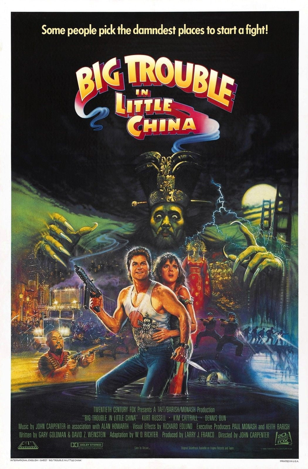 BIG TROUBLE IN LITTLE CHINA Film Retro Movie Vintage Wall Poster