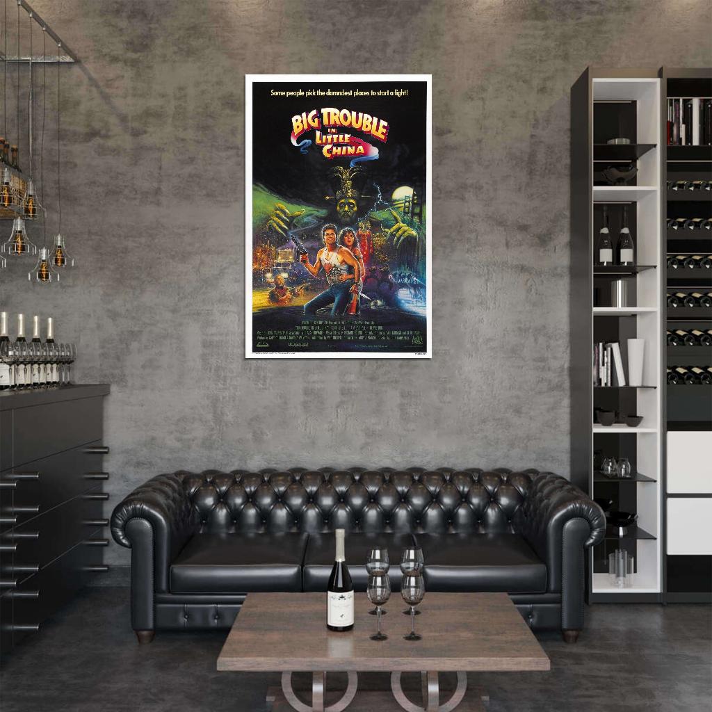 BIG TROUBLE IN LITTLE CHINA Film Retro Movie Vintage Wall Poster