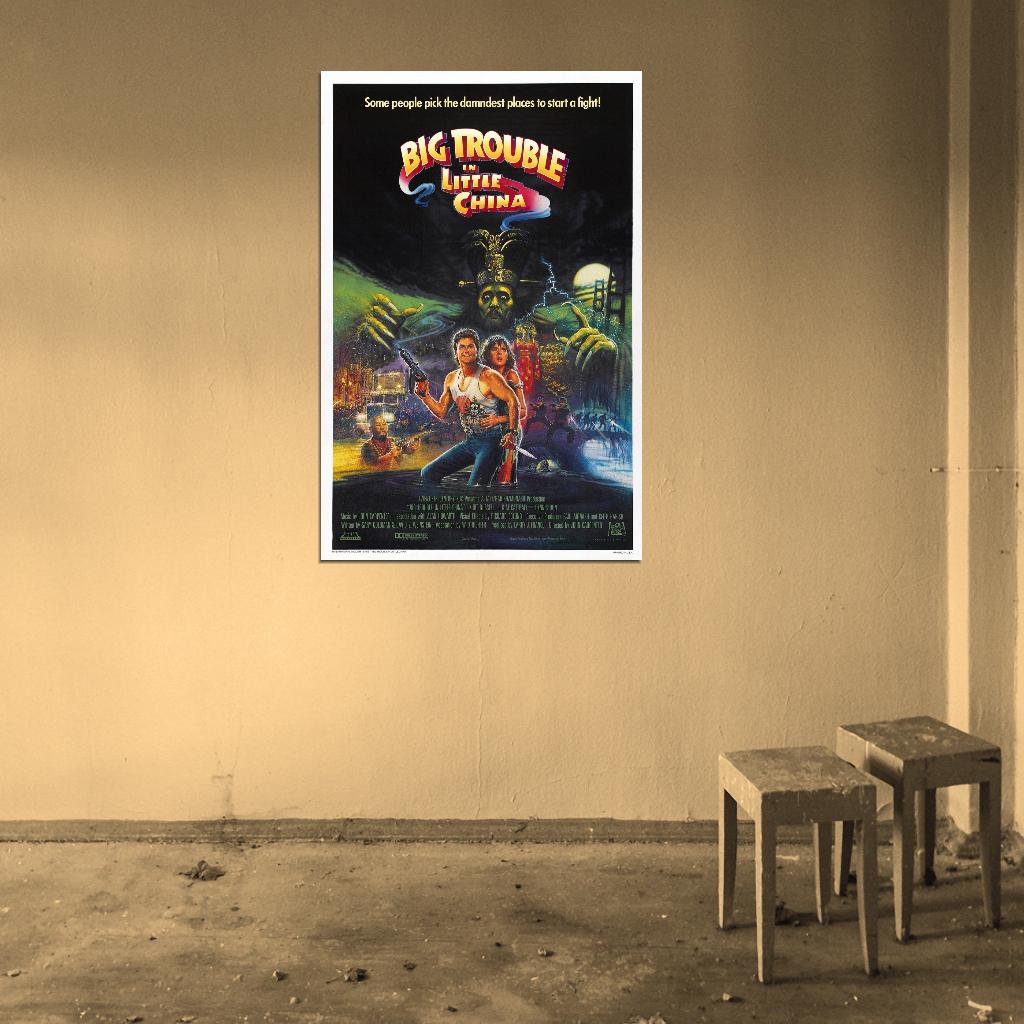 BIG TROUBLE IN LITTLE CHINA Film Retro Movie Vintage Wall Poster