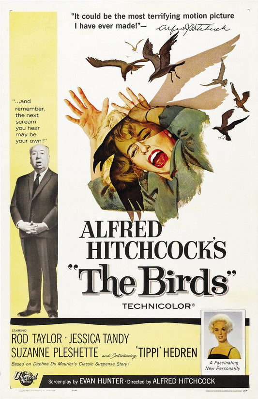 THE BIRDS Thriller Horror Psycho Film Retro Movie Vintage Wall Poster