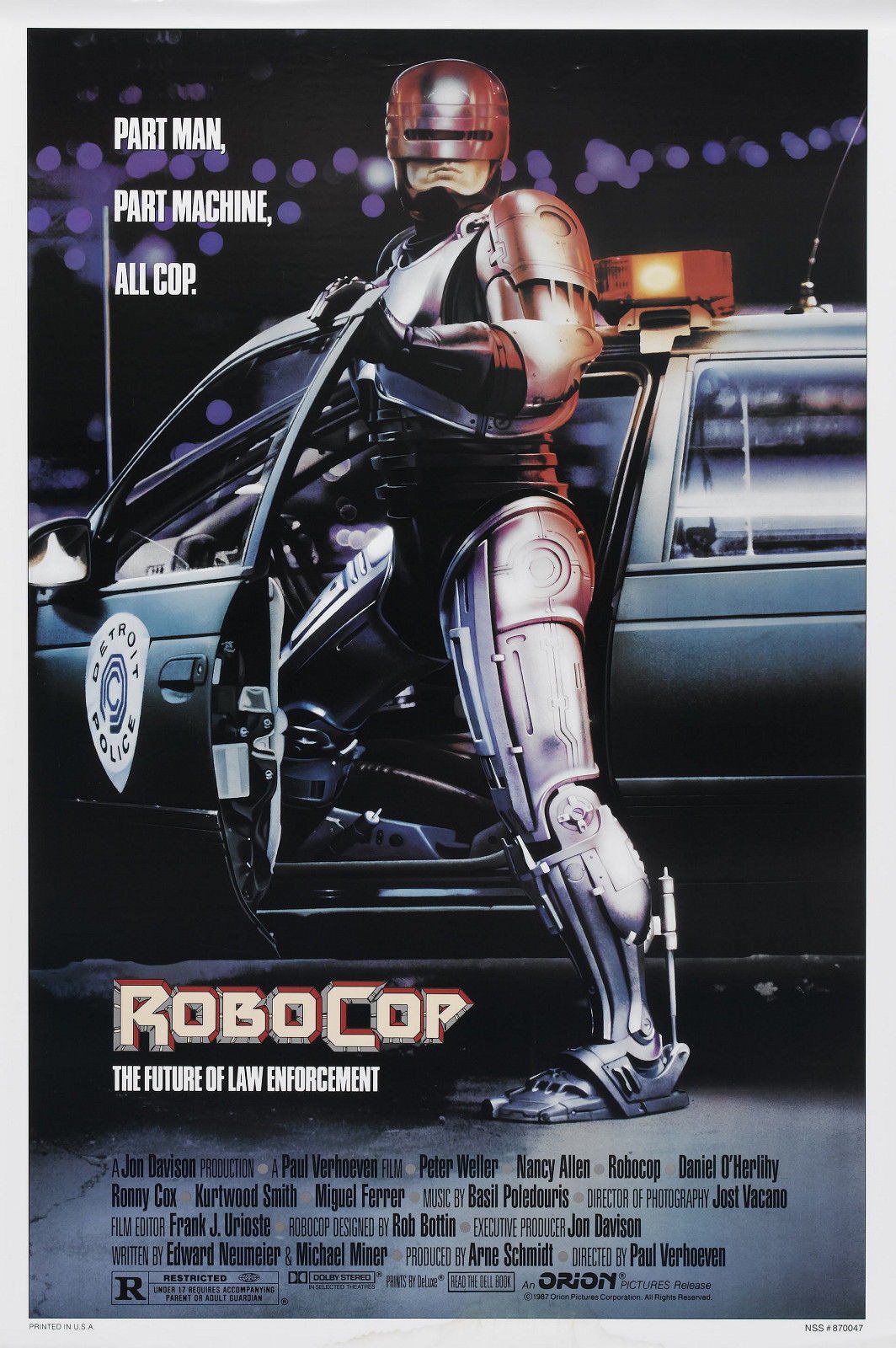 ROBOCOP 1987 Film Retro Movie Vintage Wall Poster