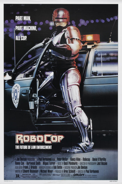 ROBOCOP 1987 Film Retro Movie Vintage Wall Poster