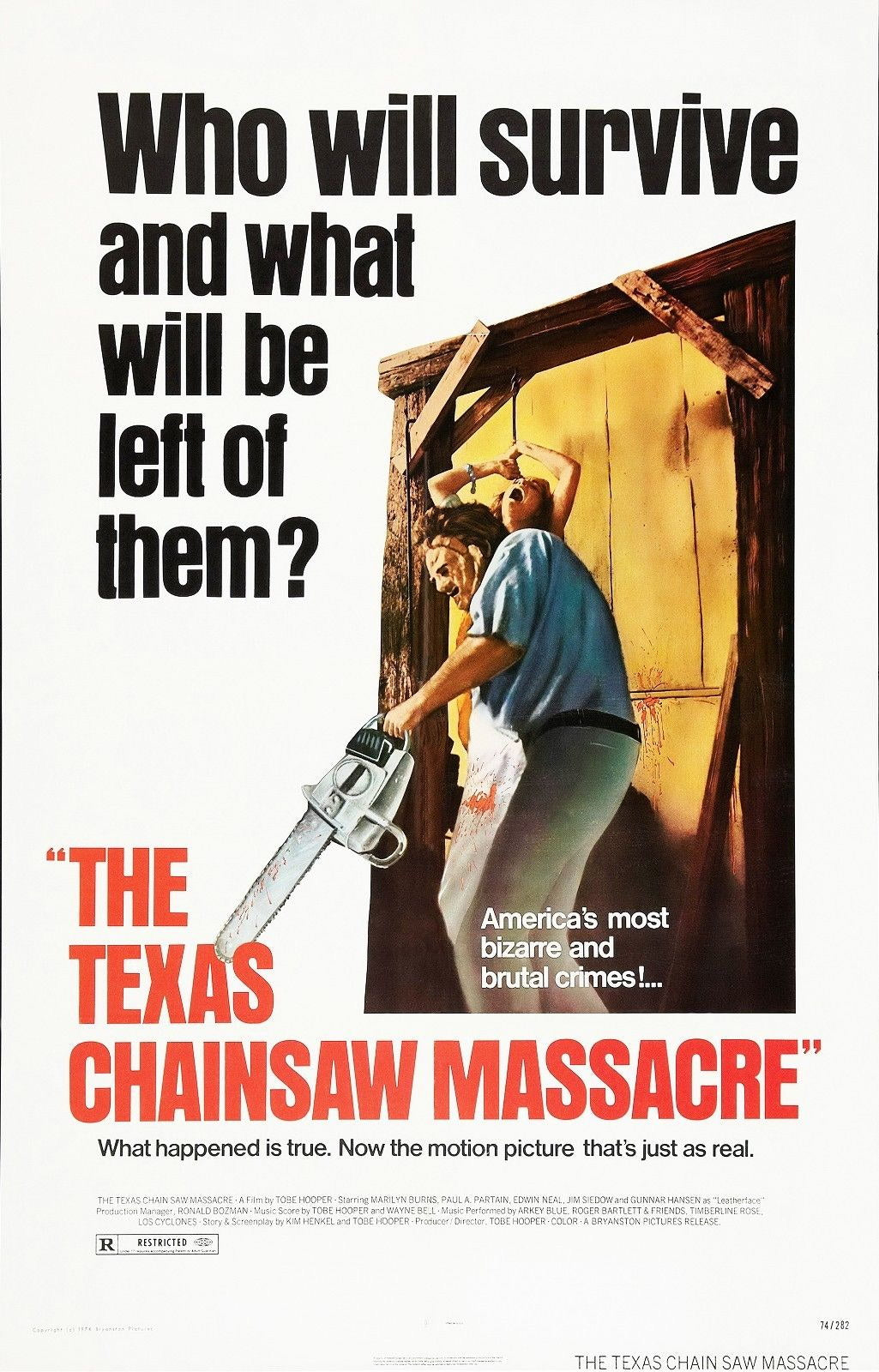 THE TEXAS CHAINSAW MASSACRE Leatherface Film Retro Movie Vintage Wall Poster