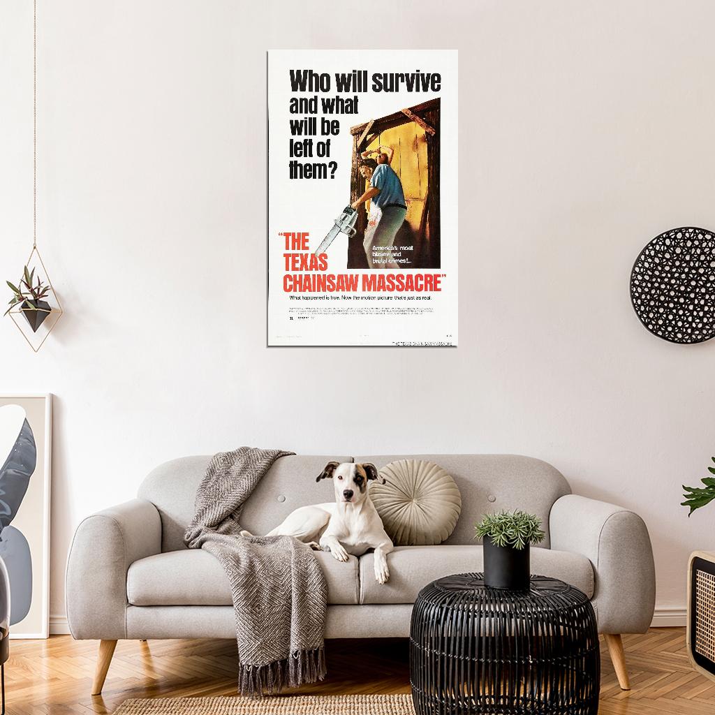 THE TEXAS CHAINSAW MASSACRE Leatherface Film Retro Movie Vintage Wall Poster