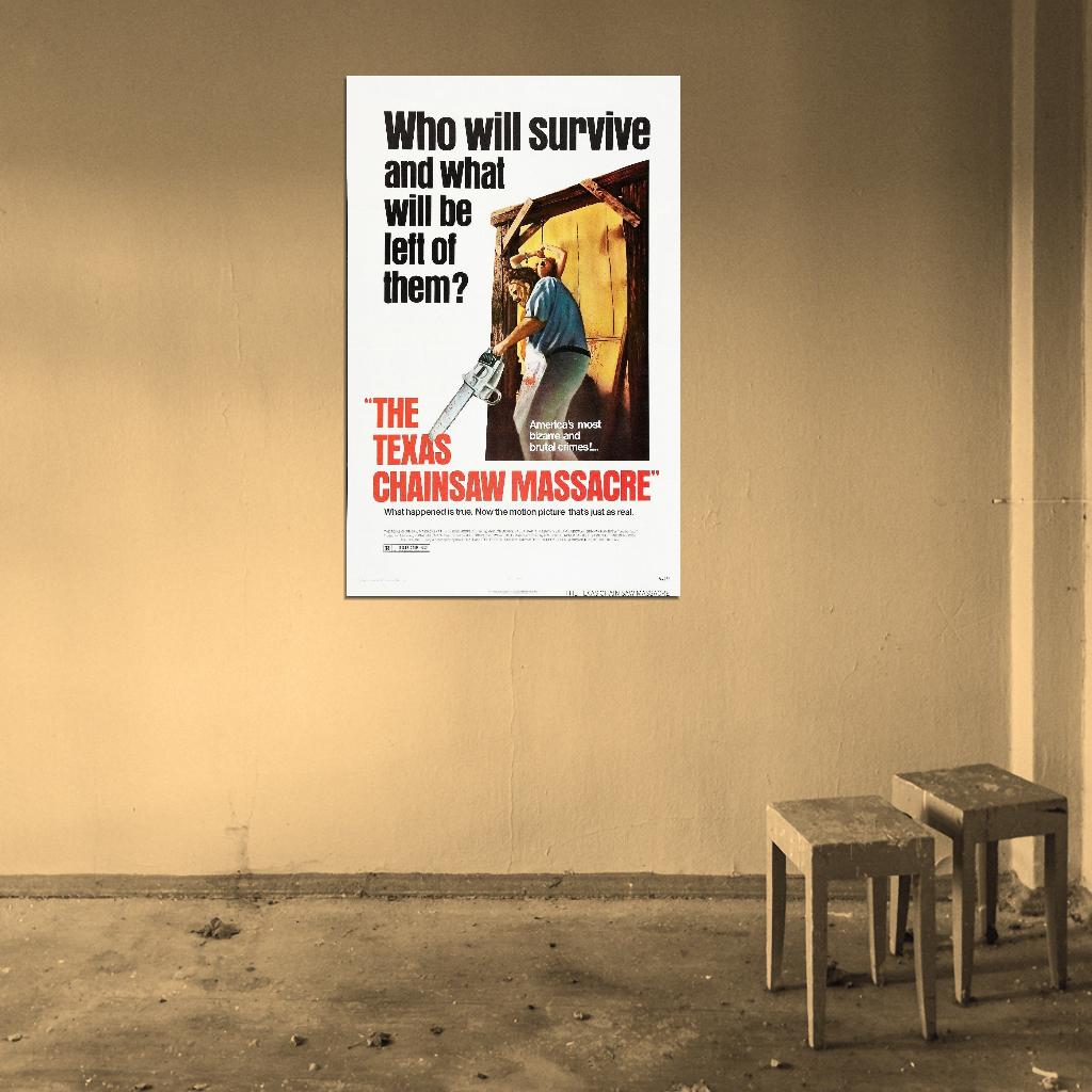 THE TEXAS CHAINSAW MASSACRE Leatherface Film Retro Movie Vintage Wall Poster