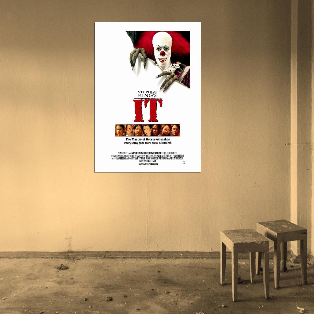 IT 1990 Pennywise Film Retro Movie Vintage Wall Poster