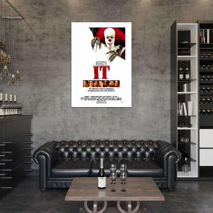 IT 1990 Pennywise Film Retro Movie Vintage Wall Poster