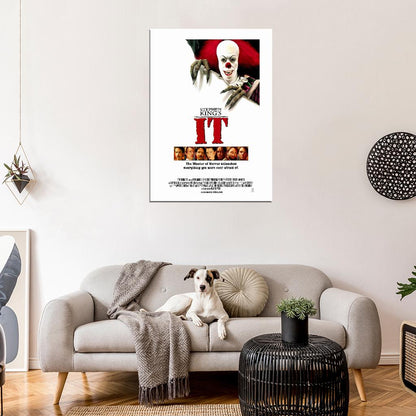 IT 1990 Pennywise Film Retro Movie Vintage Wall Poster
