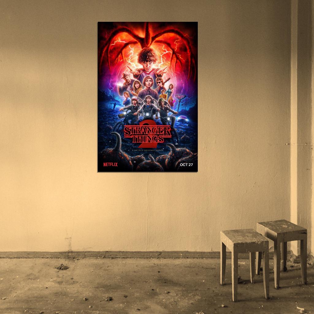 Stranger Things 2 Season 2 Film Retro Movie Vintage Wall Poster