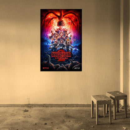 Stranger Things 2 Season 2 Film Retro Movie Vintage Wall Poster