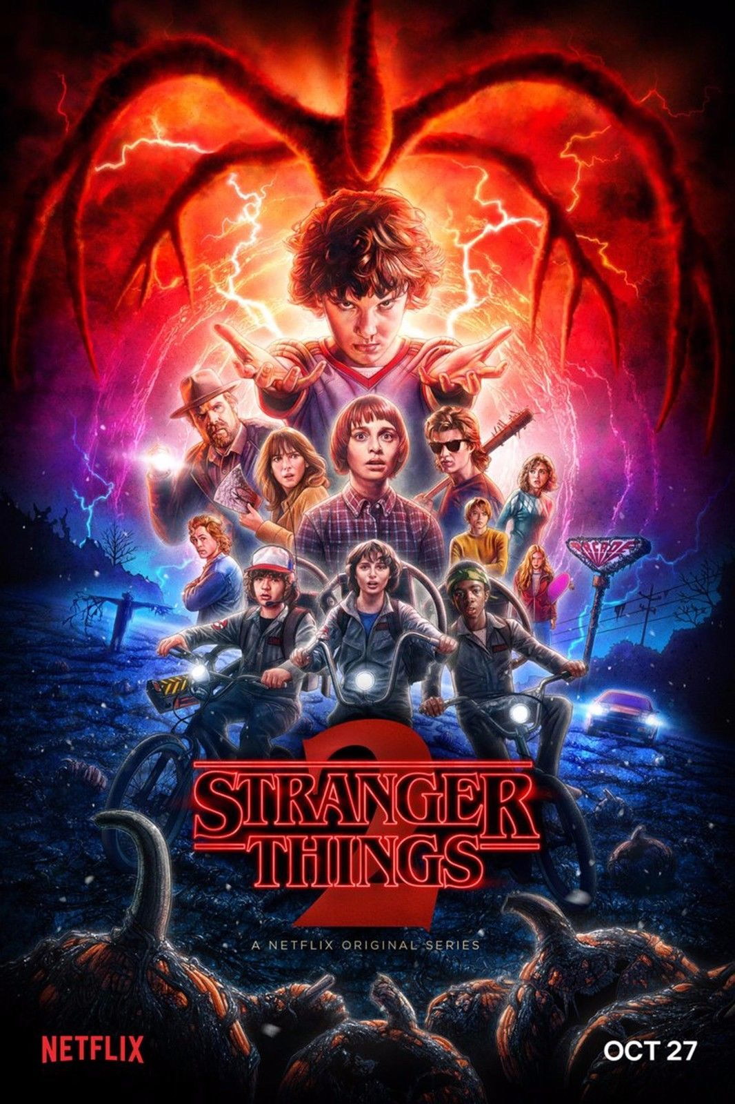 Stranger Things 2 Season 2 Film Retro Movie Vintage Wall Poster