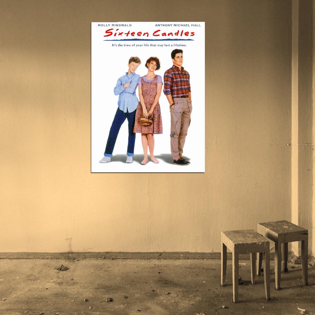 SIXTEEN CANDLES John Hughes Molly Ringwald Film Retro Movie Vintage Wall Poster