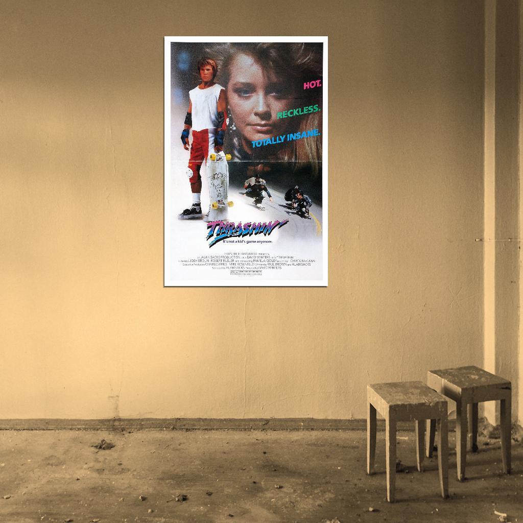 THRASHIN Skateboarding Tony Hawk Surfing Film Retro Movie Vintage Wall Poster