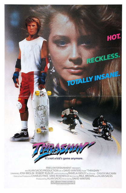 THRASHIN Skateboarding Tony Hawk Surfing Film Retro Movie Vintage Wall Poster