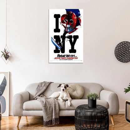 FRIDAY THE 13TH PART VIII Jason Takes Manhattan Film Retro Movie Vintage Wall Poster