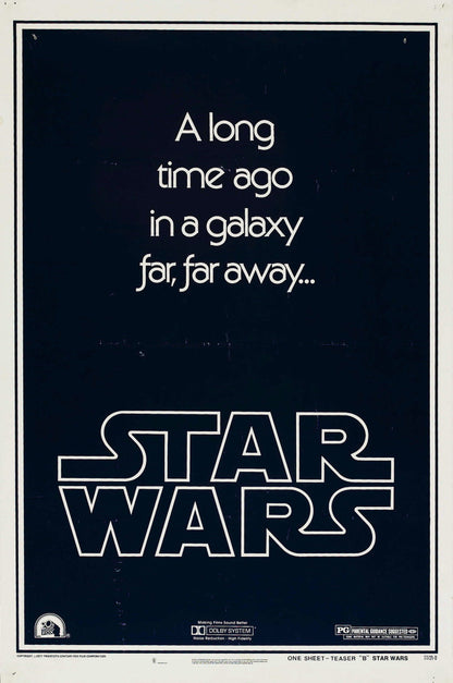 STAR WARS Rare Darth Vader Jedi Film Retro Movie Vintage Wall Poster