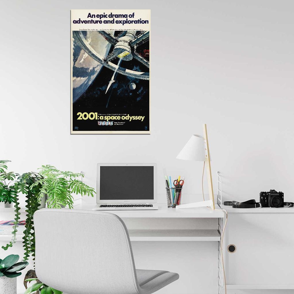 2001 A SPACE ODYSSEY Sci Fi Kubrick  Film Retro Movie Vintage Wall Poster