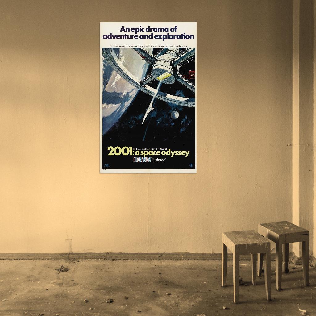 2001 A SPACE ODYSSEY Sci Fi Kubrick  Film Retro Movie Vintage Wall Poster