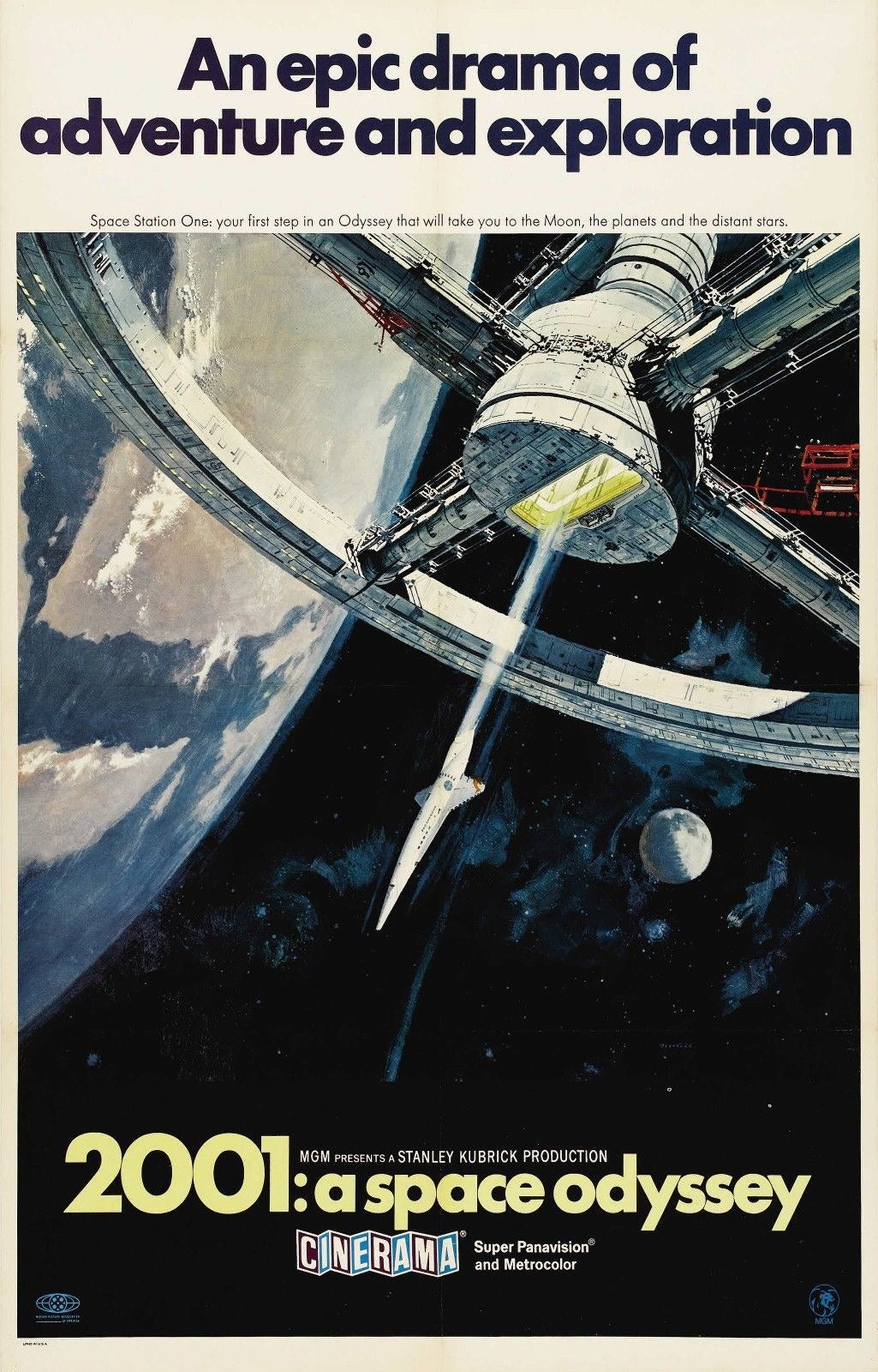 2001 A SPACE ODYSSEY Sci Fi Kubrick  Film Retro Movie Vintage Wall Poster